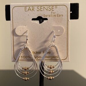 Silver and Gold Hoop Earrings